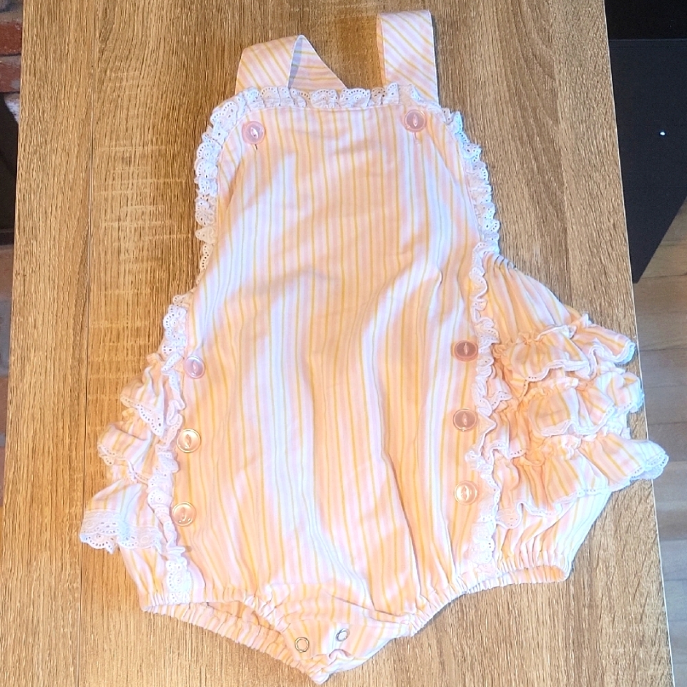 Serendipity By Shrimp And Grits Kids Striped Romper